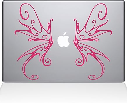 The Decal Guru Swirly Wings MacBook Decal Vinyl Sticker - 13