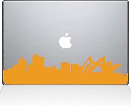 The Decal Guru 2300-MAC-13X-SY Sydney City Skyline Decal Vinyl Sticker, Yellow, 13