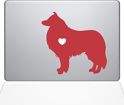 The Decal Guru I Love My Collie Decal Vinyl Sticker, 13