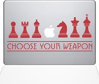 The Decal Guru Chess Weapons MacBook Decal Vinyl Sticker - 15