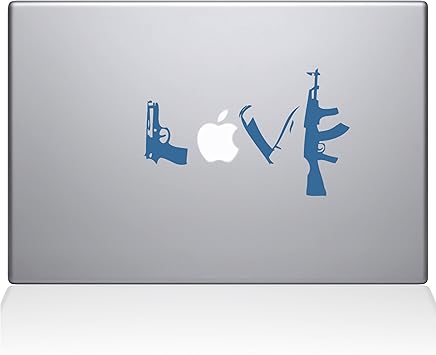 The Decal Guru Love and War MacBook Decal Vinyl Sticker - 13