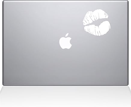 The Decal Guru Kissy Lips MacBook Decal Vinyl Sticker - 13