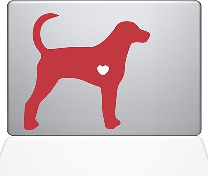 The Decal Guru I Love My Foxhound MacBook Decal Vinyl Sticker - 15