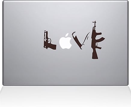 The Decal Guru Love and War MacBook Decal Vinyl Sticker - 13