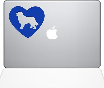 The Decal Guru Heart Bernese Mountain Dog MacBook Decal Vinyl Sticker - 13