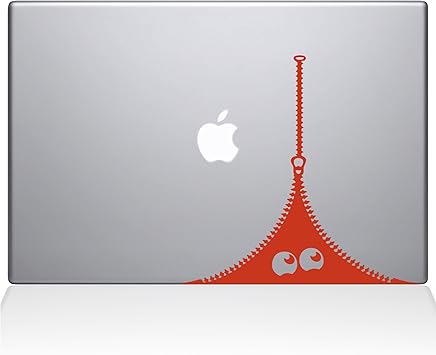 The Decal Guru Zipper Monster MacBook Decal Vinyl Sticker - 15