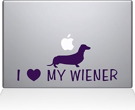 The Decal Guru I Love My Wiener Decal Vinyl Sticker, 13