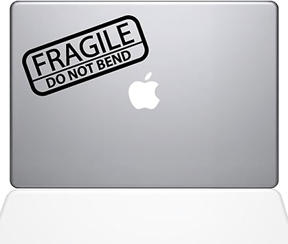 The Decal Guru Fragile Sticker MacBook Decal Vinyl Sticker - 13