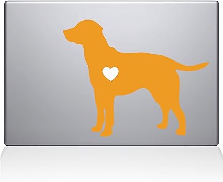 The Decal Guru Labrador Retriever Love Silhouette Decal Vinyl Sticker, 15