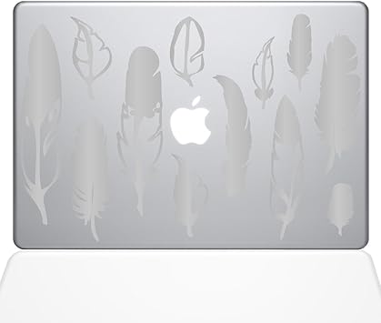 The Decal Guru Woodland Feathers MacBook Decal Vinyl Sticker - 13