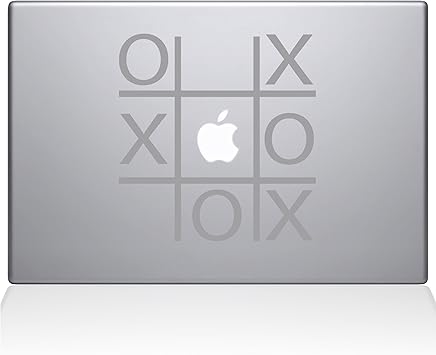 The Decal Guru Tic Tac Toe MacBook Decal Vinyl Sticker - 13