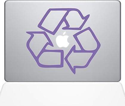 The Decal Guru Go Green Recycle MacBook Decal Vinyl Sticker - 15