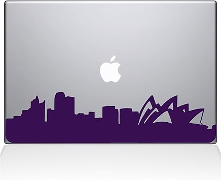 The Decal Guru 2300-MAC-13X-LAV Sydney City Skyline Decal Vinyl Sticker, Lavender, 13