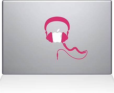 The Decal Guru Headphones MacBook Decal Vinyl Sticker - 13