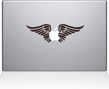 The Decal Guru 0155-MAC-15X-BRO Cherub Angel Wings Vinyl Sticker, 15