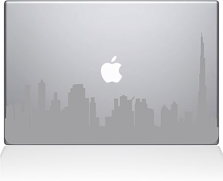 The Decal Guru 2302-MAC-13X-S Dubai City Skyline Decal Vinyl Sticker, Silver, 13