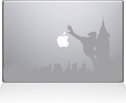 The Decal Guru 2071-MAC-15X-S King Kong City Skyline Decal Vinyl Sticker, Silver, 15