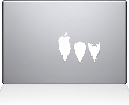 The Decal Guru 2038-MAC-15X-W Apple Beards Decal Vinyl Sticker, 15