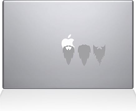 The Decal Guru 2038-MAC-15X-S Apple Beards Decal Vinyl Sticker, 15