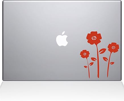 The Decal Guru Flowers MacBook Decal Vinyl Sticker - 15