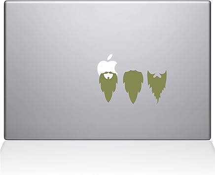 The Decal Guru 2038-MAC-15X-G Apple Beards Decal Vinyl Sticker, 15