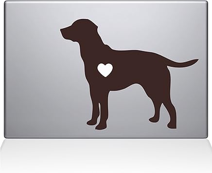 The Decal Guru Labrador Retriever Love Silhouette Decal Vinyl Sticker, 15