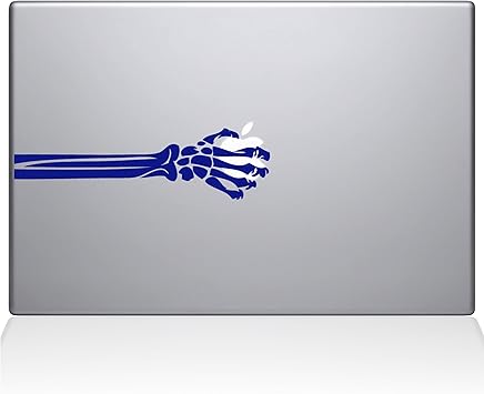 The Decal Guru Skeleton Hand MacBook Decal Vinyl Sticker - 13