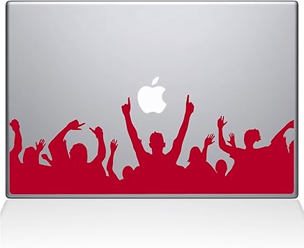 The Decal Guru Rock On Crowd MacBook Decal Vinyl Sticker - 15