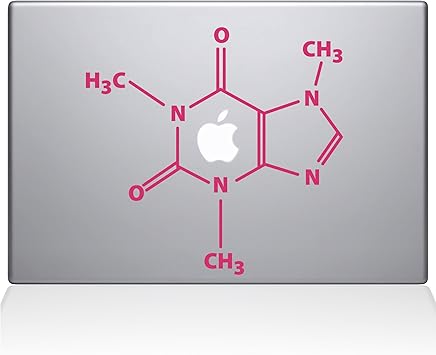 The Decal Guru The Molecular Structure of Coffee MacBook Decal Vinyl Sticker - 15