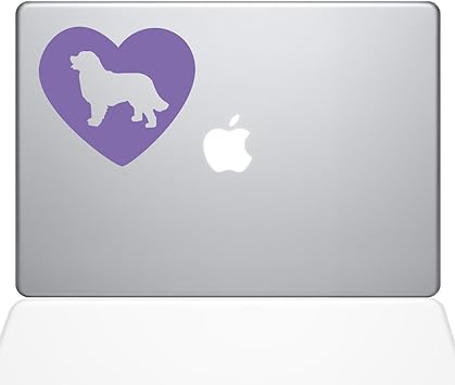 The Decal Guru Heart Bernese Mountain Dog MacBook Decal Vinyl Sticker - 15