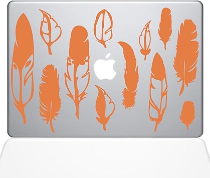 The Decal Guru Woodland Feathers MacBook Decal Vinyl Sticker - 13