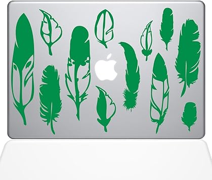 The Decal Guru Woodland Feathers MacBook Decal Vinyl Sticker - 13