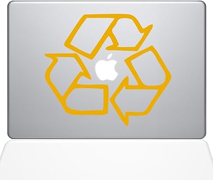 The Decal Guru Go Green Recycle MacBook Decal Vinyl Sticker - 15