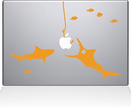 The Decal Guru Shark Party Under The Sea MacBook Decal Vinyl Sticker - 13