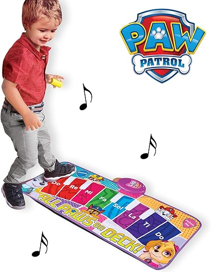 Paw Patrol Electronic Piano Music Mat by Sakar TOY-15371 | Keyboard Piano Floor Mat for Kids, Light-Up Activity Mat, Dance Floor Rhythm Games, Educational Kids Music Playmat