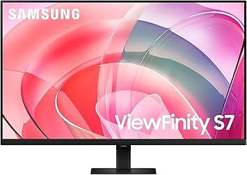 SAMSUNG 27-Inch ViewFinity S7 (S70D) Series 4K UHD High Resolution Monitor with HDR10, Multiple Ports, Easy Setup Stand, Advanced Eye Care, LS27D702EANXGO, 2024