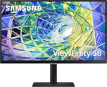 Samsung S80UA 27-Inch ViewFinity 4K UHD (3840x2160) Computer Monitor, HDMI, USB Hub with USB-C, HDR10 (1 Billion Colors), Built-in Speakers, Height Adjustable Stand (LS27A80DUNNXZA)