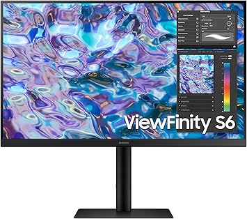 SAMSUNG S61B Series 27-Inch QHD (2560x1440) Computer Monitor, 75Hz, HDMI, IPS Panel, DisplayPort, FreeSync, Height Adjustable Stand (LS27B610EQNXZA), Black