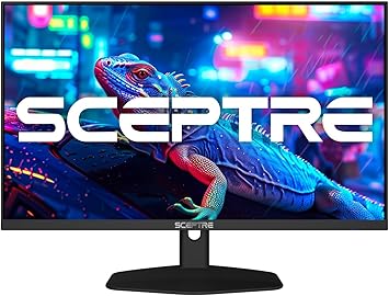 Sceptre IPS 24-inch Essential Thin 100Hz Gaming Monitor USB Type-C DisplayPort HDMI 100% sRGB Build-in Speakers, Machine Black 2024 (E248W-FP100T)