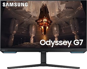 SAMSUNG 28” Odyssey G70B Series 4K UHD Gaming Monitor, IPS Panel, 144Hz, 1ms, HDR 400, G-Sync and FreeSync Premium Pro Compatible, Ultrawide Game View, LS28BG702ENXGO, Black