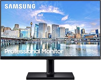 SAMSUNG FT45 Series 24-Inch FHD 1080p Computer Monitor, 75Hz, IPS Panel, HDMI, DisplayPort, USB Hub, Built-in Speakers, Height Adjustable Stand, 3 Yr WRNTY (LF24T450FZNXGO),Black