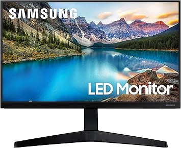 SAMSUNG T37F Series 24-Inch FHD 1080p Computer Monitor, 75Hz, IPS Panel, HDMI, Display Port, VESA Compatible, 3 Yr WRNTY (LF24T374FWNXGO),Blue/Black