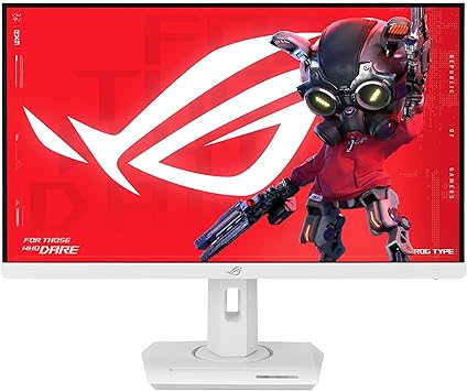 ASUS ROG Strix 27” 1440P USB-C HDR Gaming Monitor (XG27ACG-W) - White, QHD, 180Hz, 1ms, Fast IPS, DCI-P3 95%, Extreme Low Motion Blur Sync, G-Sync Compatible, Tripod Socket, AI Gaming, 3yr Warranty