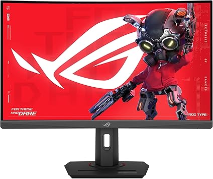 ASUS ROG Strix 27” 1440P USB-C Curved HDR Gaming Monitor (XG27WCMS) - QHD, 280Hz, 1ms, Fast VA, Extreme Low Motion Blur Sync, FreeSync Premium, DisplayWidget, Tripod Socket, AI Gaming, 3yr Warranty