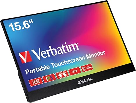 Verbatim Portable Touchscreen Monitor 15.6