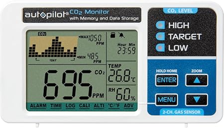 Autopilot APCEMDL Monitor w Removable Data Card Desktop CO2, Blue