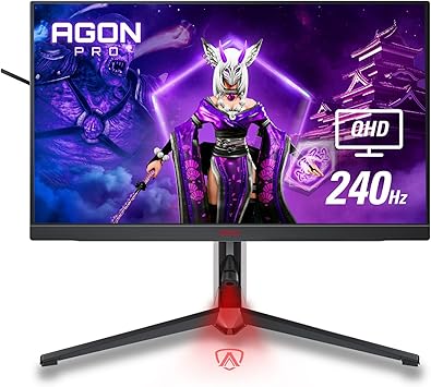 AOC Agon PRO AG274QZM 27” Tournament Gaming Monitor, QHD 2560x1440, 240Hz 1ms, G-SYNC Compatible, DisplayHDR 1000, Mini-LED Backlight, Height Adjustable,Black