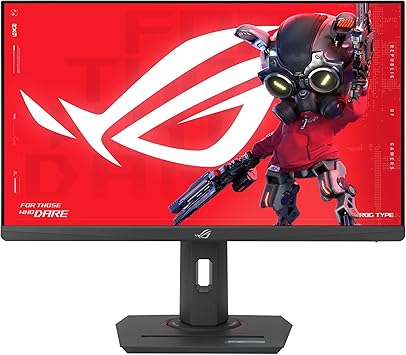 ASUS ROG Strix 24.5” 1080P USB-C HDR Gaming Monitor (XG259CS) - Full HD, 180Hz, 1ms, Fast IPS, Extreme Low Motion Blur Sync, G-SYNC Compatible, Tripod Socket, DisplayWidget, AI Gaming, 3 yr Warranty