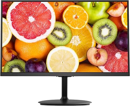 22” 75Hz 1920 x 1080p Full HD Flat Computer Monitor with HDMI VGA Ports, Adjustable Tilt, LED Monitor for Home Office and Gaming (HDMI Cable Included)