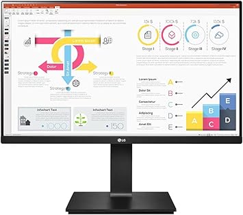 LG 23.8” 24BP75Q-B IPS QHD Monitor with HDR10, USB Type-C™ Port, AMD FreeSync™, Reader Mode, & Flicker Safe, Black